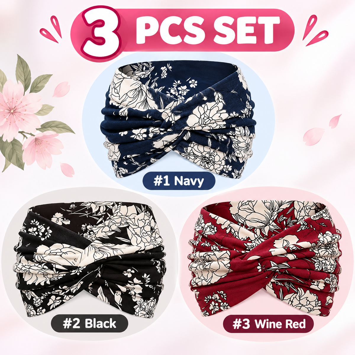 3-Pack β Women's Stretchy Hairbands
