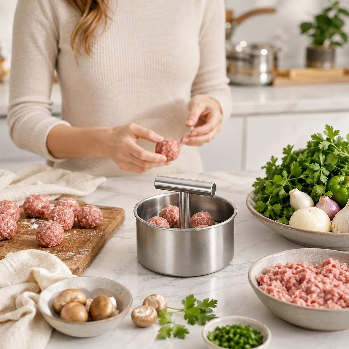 Stainless Steel Kitchen Meatball Mold