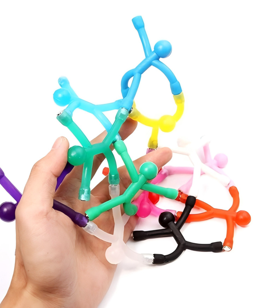 Colorful Magnetic Stickman Fidget Toys – Mini Stress Relief & Creative Building Toy