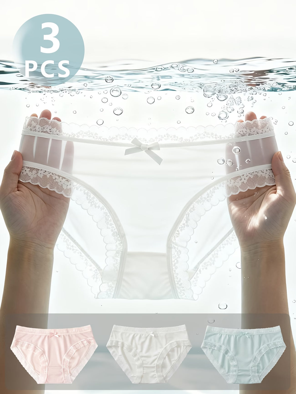 3-Pack Women's Ice Silk Panties