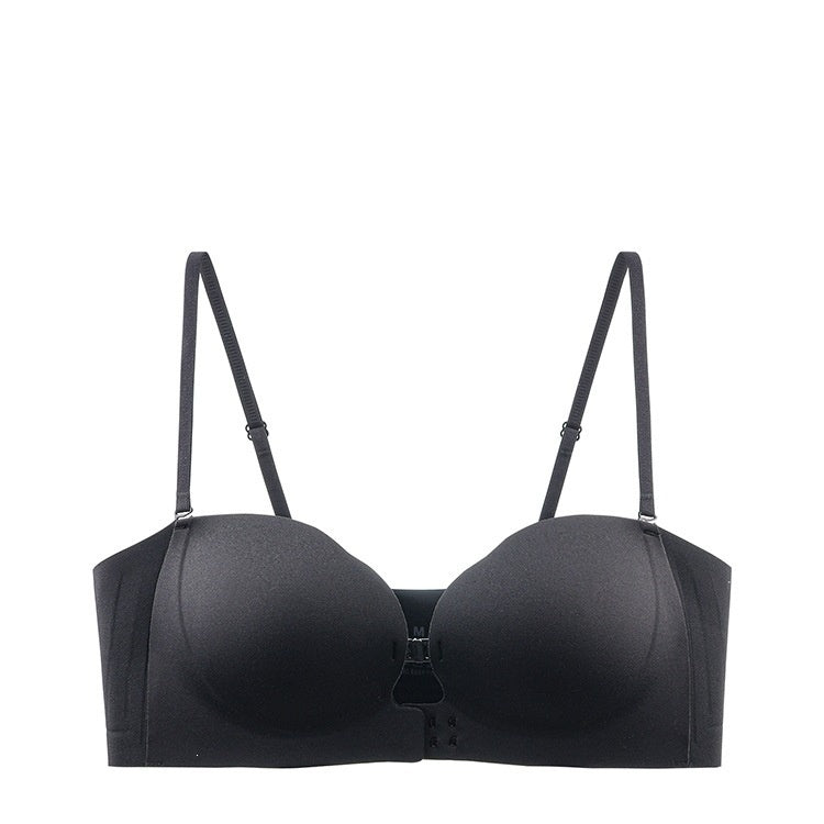 Seamless Front Fastening Bra With Adjustable Shoulder Straps