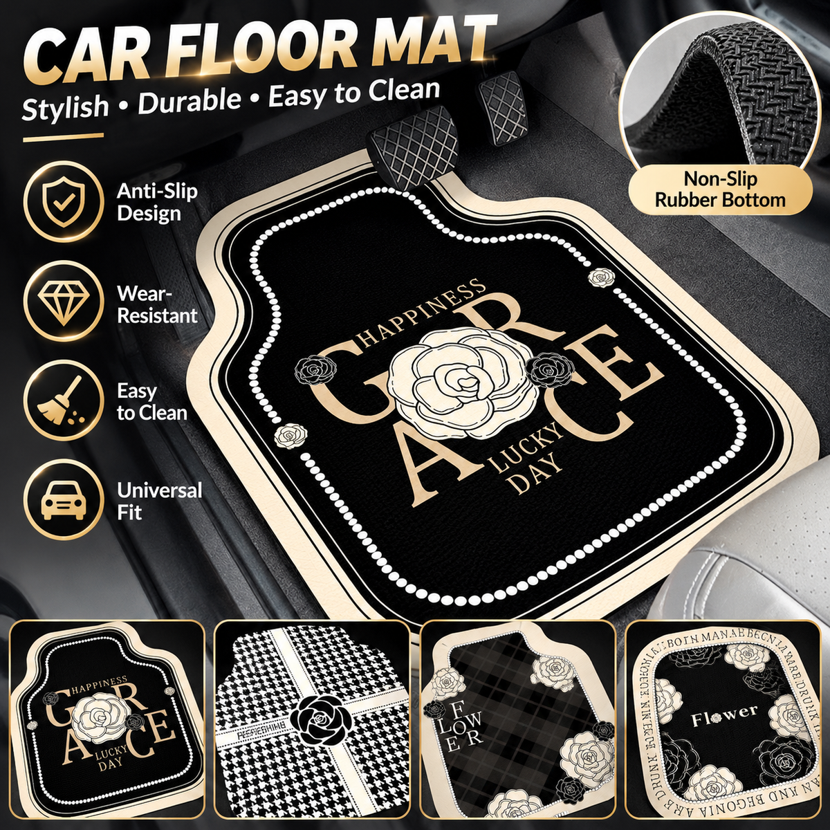 Premium Anti-Slip Car Floor Mats – Stylish, Durable & Easy to Clean