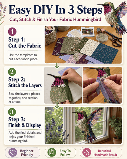 3D Patchwork Bird DIY Craft Kit