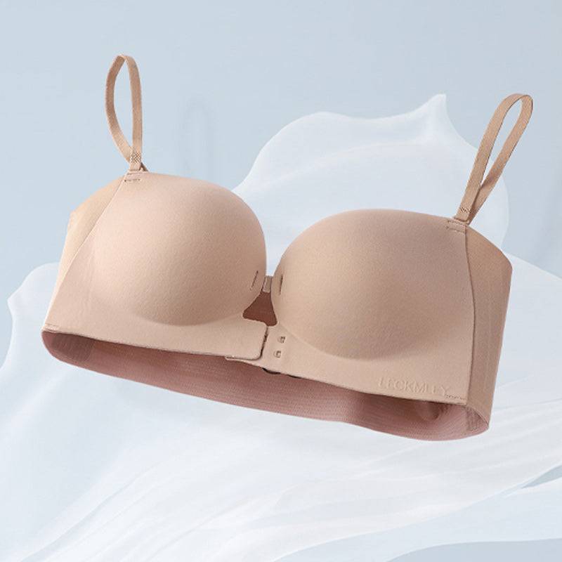 Seamless Front Fastening Bra With Adjustable Shoulder Straps