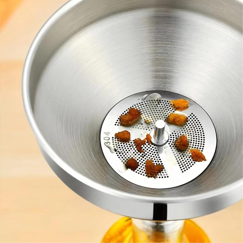 Reusable Food-Safe Funnel with Filter Screen