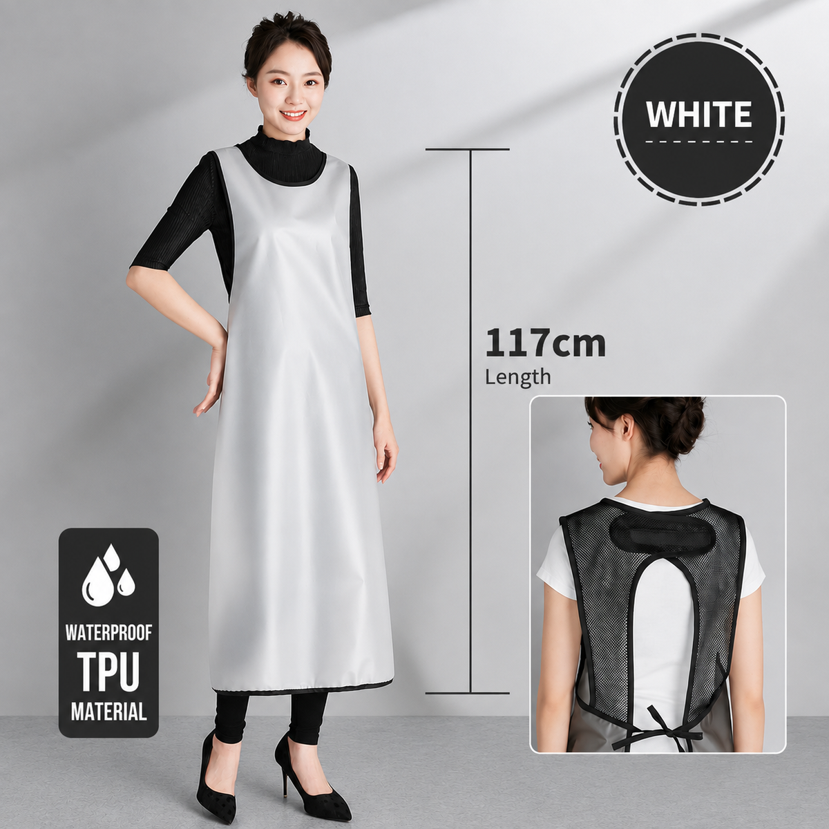 Waterproof & Oil-Resistant Kitchen Apron, Household Cooking Apron
