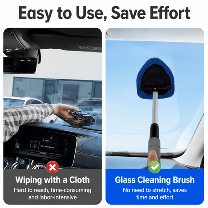 Car retractable cleaning brush