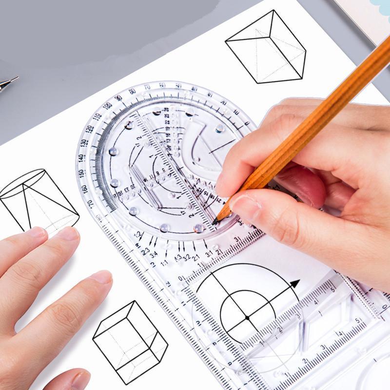 Multifunctional Geometry Ruler – Ideal for Math & Craftwork