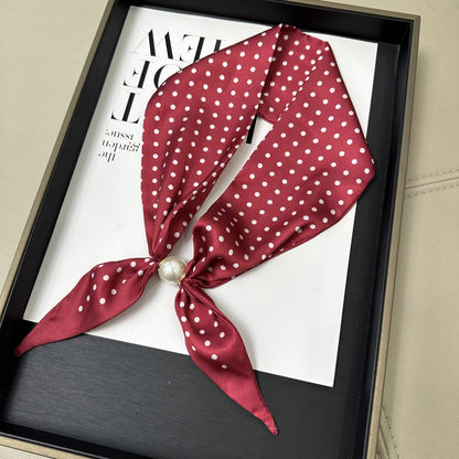 No-Tie Magnetic Pearl Clasp Soft Scarf