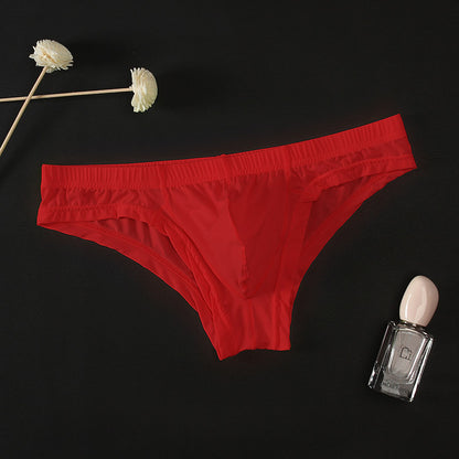 Men's Breathable Underwear In Solid Colour With Low Seating