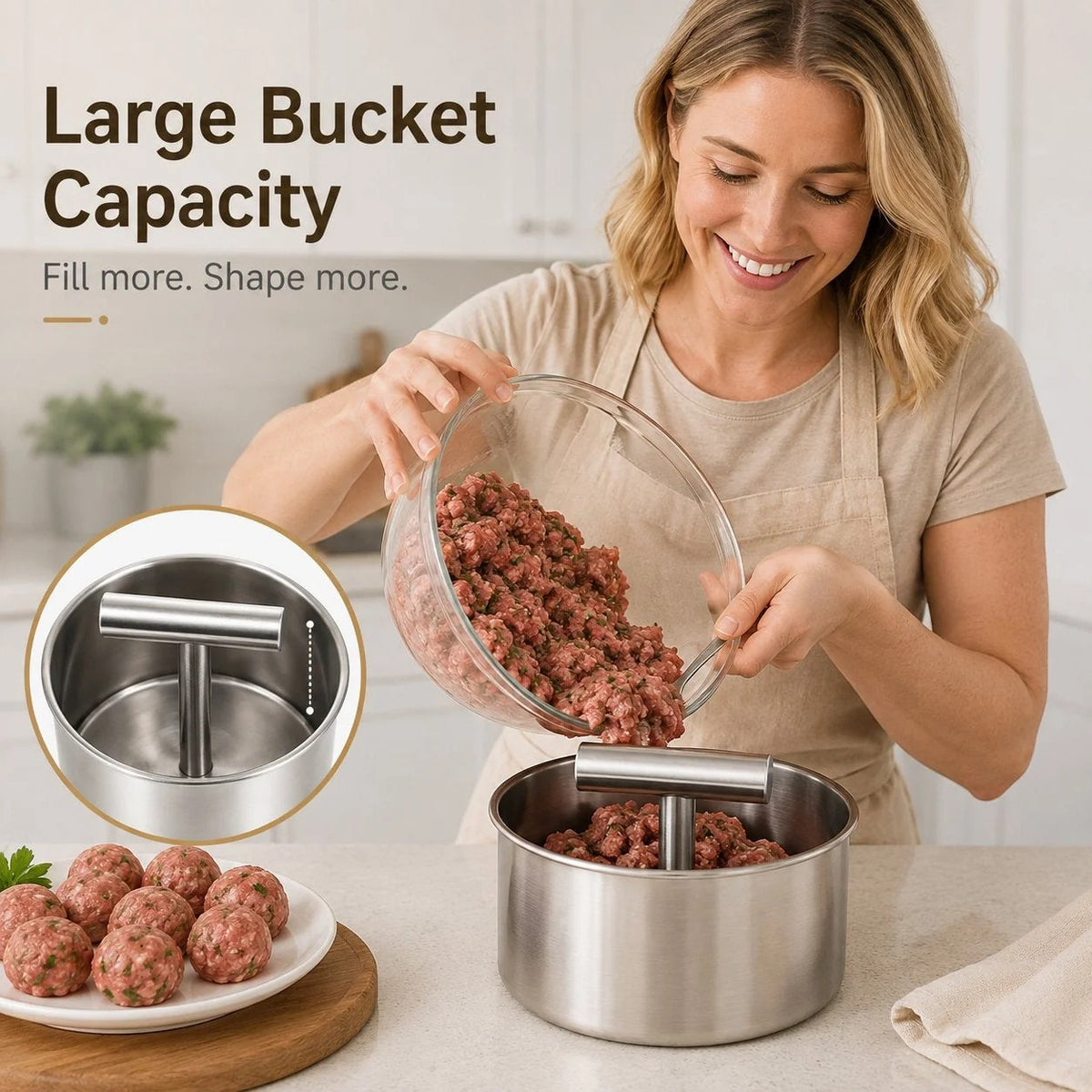 Stainless Steel Kitchen Meatball Mold