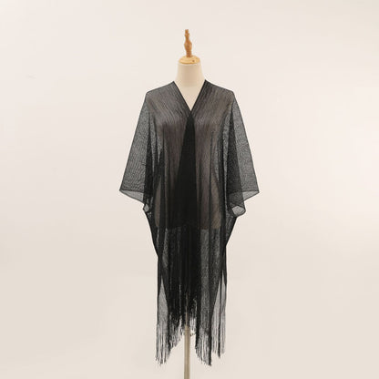 Shimmer Fringe Beach Cover-Up