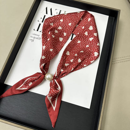 No-Tie Magnetic Pearl Clasp Soft Scarf
