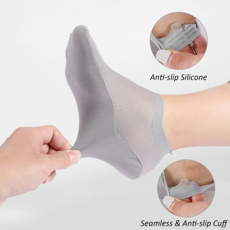 5-pack of ultra-thin, non-slip, invisible socks