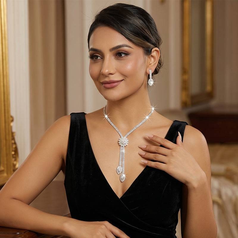 Women's floral jewelry set