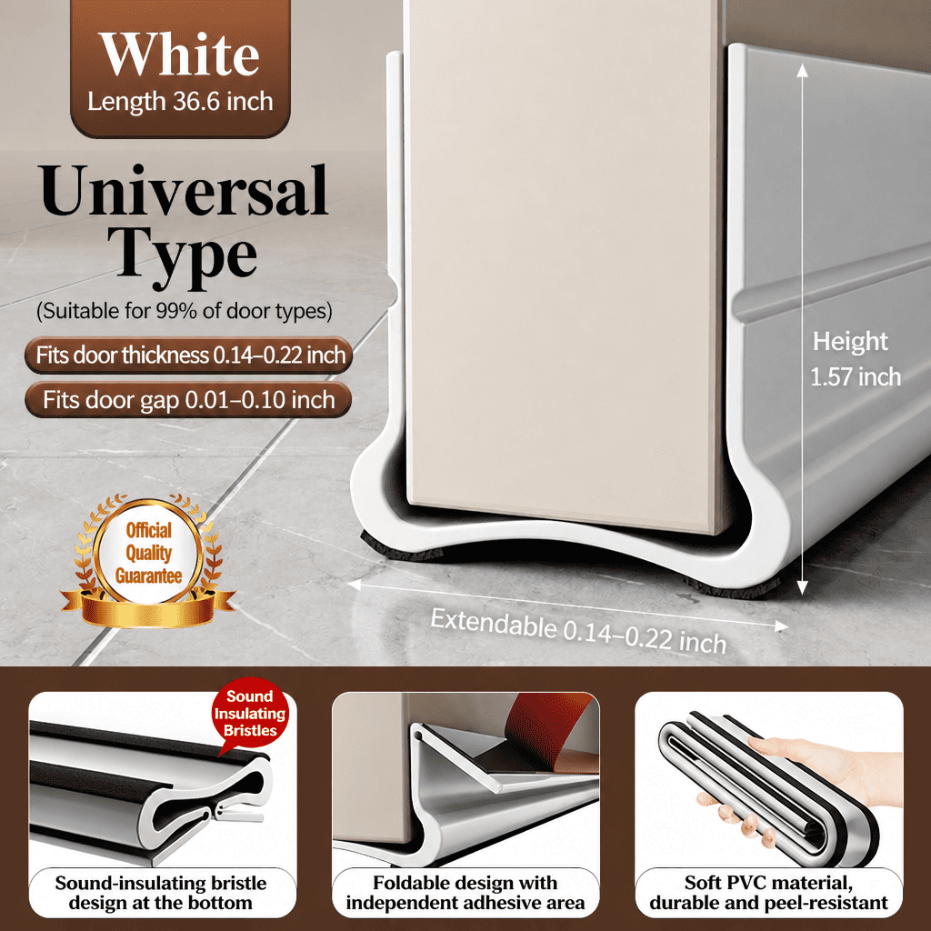 Triple Seal Under-Door Draft Stopper