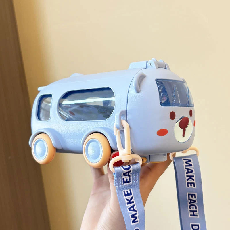 Summer school bus cup · fun & leakproof · kids love it