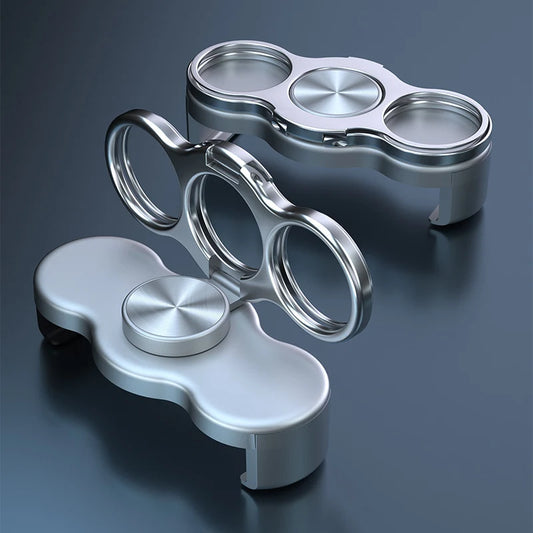 📱Dual-Ring Finger Holder – 360° Swivel & Fold, Strong Clip for Phones