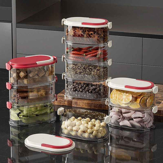 Multi-Layer Sealed Spice Organizer Set