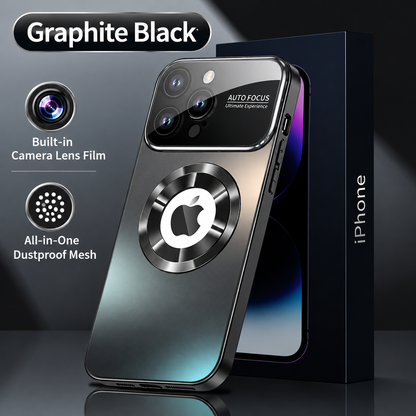 Magnetic iPhone Case with Large Camera Window, Built-in Lens Protector & Dustproof Mesh