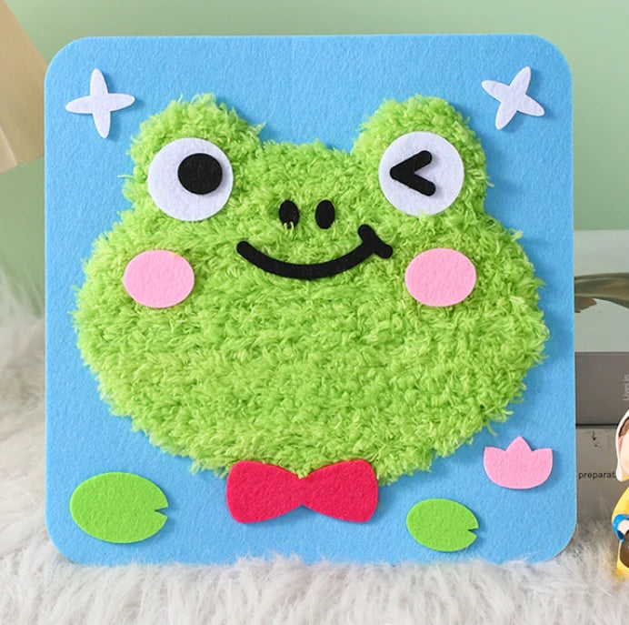 Children's educational hand-threading painting, creative cartoon yarn painting, material package