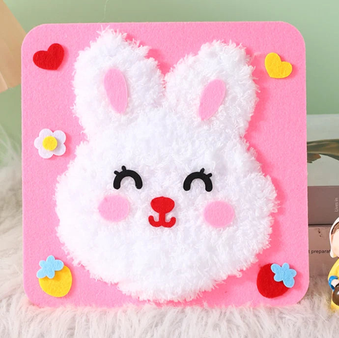 Children's educational hand-threading painting, creative cartoon yarn painting, material package