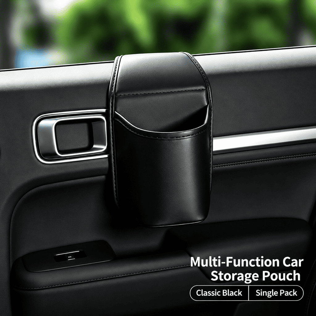 Leather Car Door Cup Holder