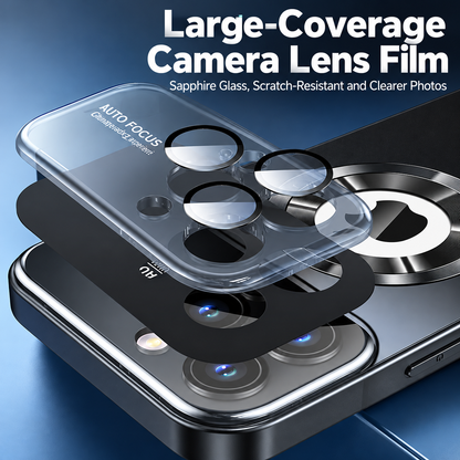 Magnetic iPhone Case with Large Camera Window, Built-in Lens Protector & Dustproof Mesh