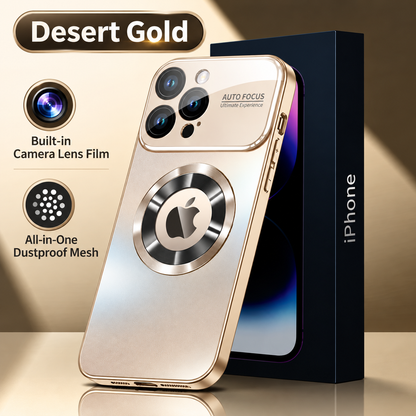 Magnetic iPhone Case with Large Camera Window, Built-in Lens Protector & Dustproof Mesh