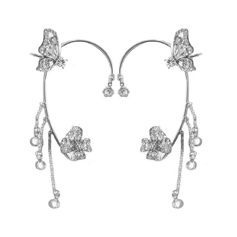 Butterfly Tassel Ear Cuff No Piercing | Elegant Luxury Ear Clip for Women