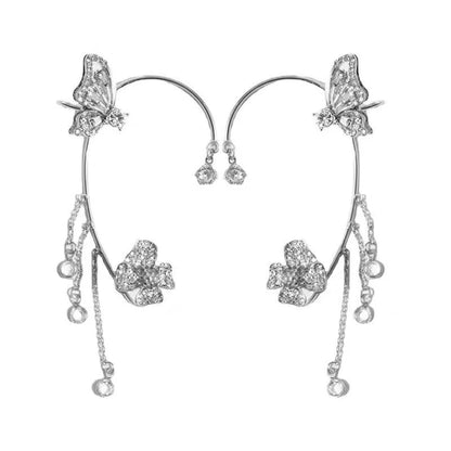 Butterfly Tassel Ear Cuff No Piercing | Elegant Luxury Ear Clip for Women