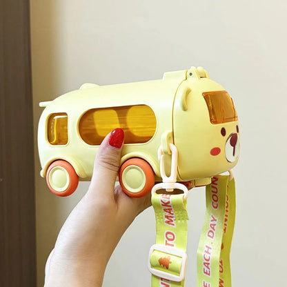 Summer school bus cup · fun & leakproof · kids love it