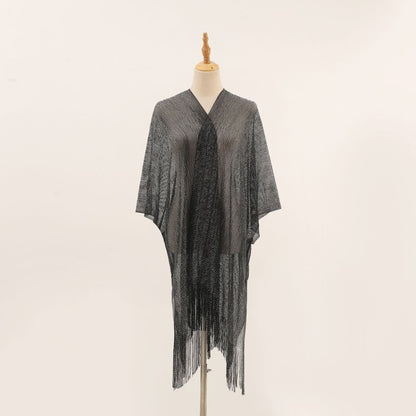 Shimmer Fringe Beach Cover-Up