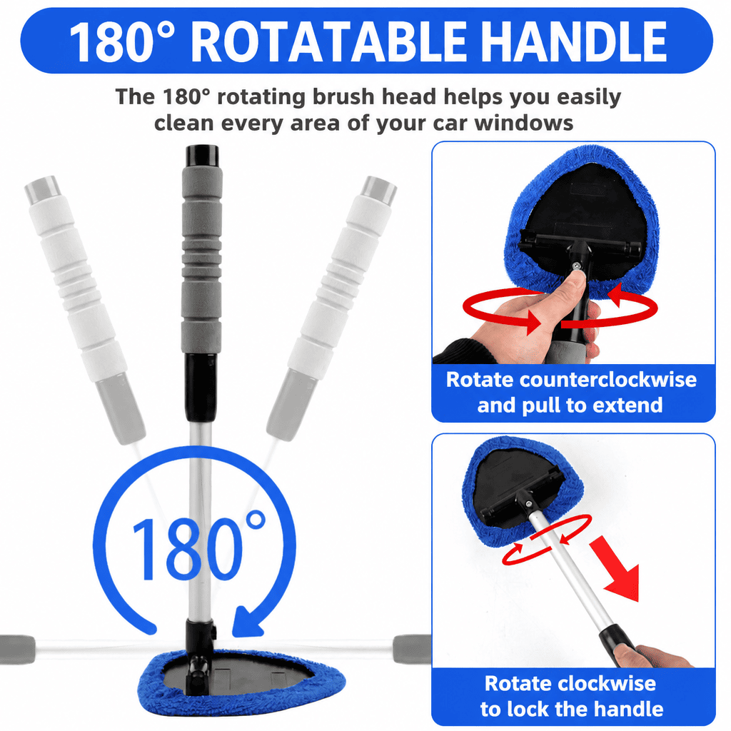 Car retractable cleaning brush