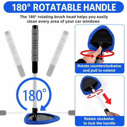 Car retractable cleaning brush