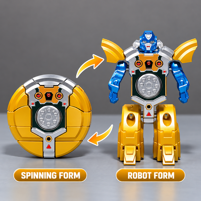 2-in-1 Transforming Robot & Fidget Spinner Toy – Rotating Stress Relief Toy for Kids