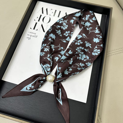 No-Tie Magnetic Pearl Clasp Soft Scarf