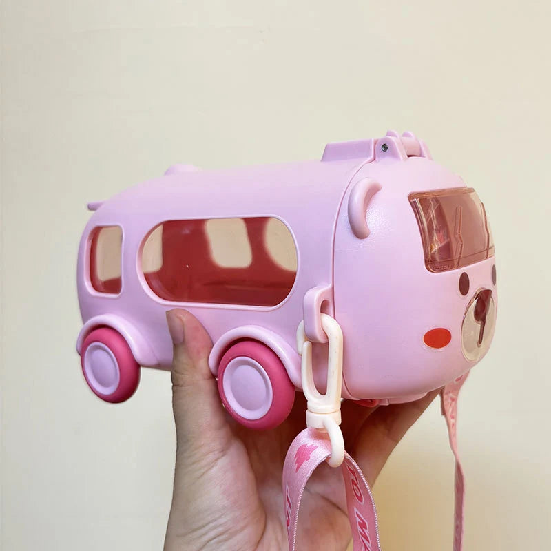 Summer school bus cup · fun & leakproof · kids love it