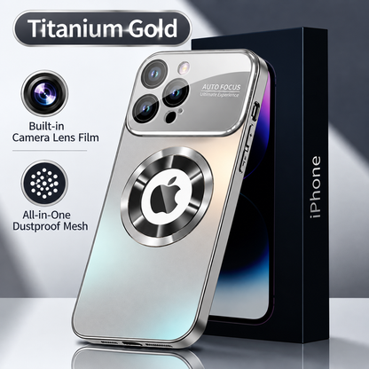 Magnetic iPhone Case with Large Camera Window, Built-in Lens Protector & Dustproof Mesh