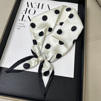 No-Tie Magnetic Pearl Clasp Soft Scarf