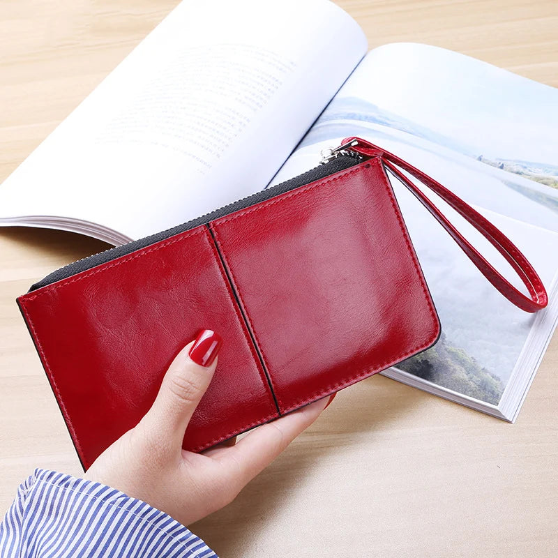 Large Capacity Zipper Wallet – Multi-Card Slots,All-in-One for Daily Outings