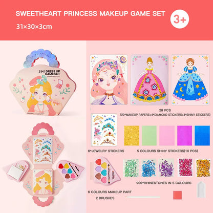 Fantasy 3-in-1 Princess Dress Up & Make Up Game Set