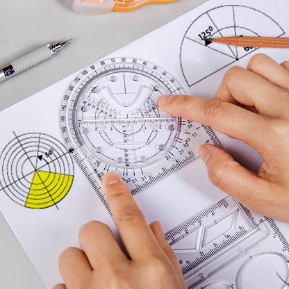 Multifunctional Geometry Ruler – Ideal for Math & Craftwork