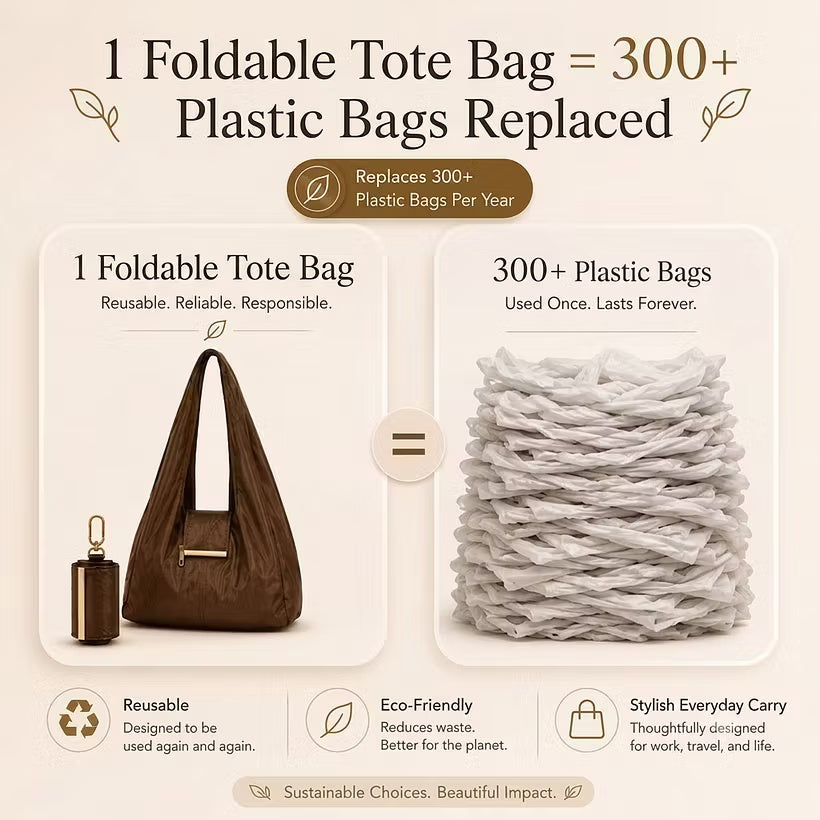 Transformable Bag – Stylish PU with nylon fabric Tote and Keychain Charm
