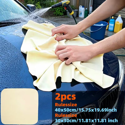 2-Pack – Premium Deerskin Car Towel