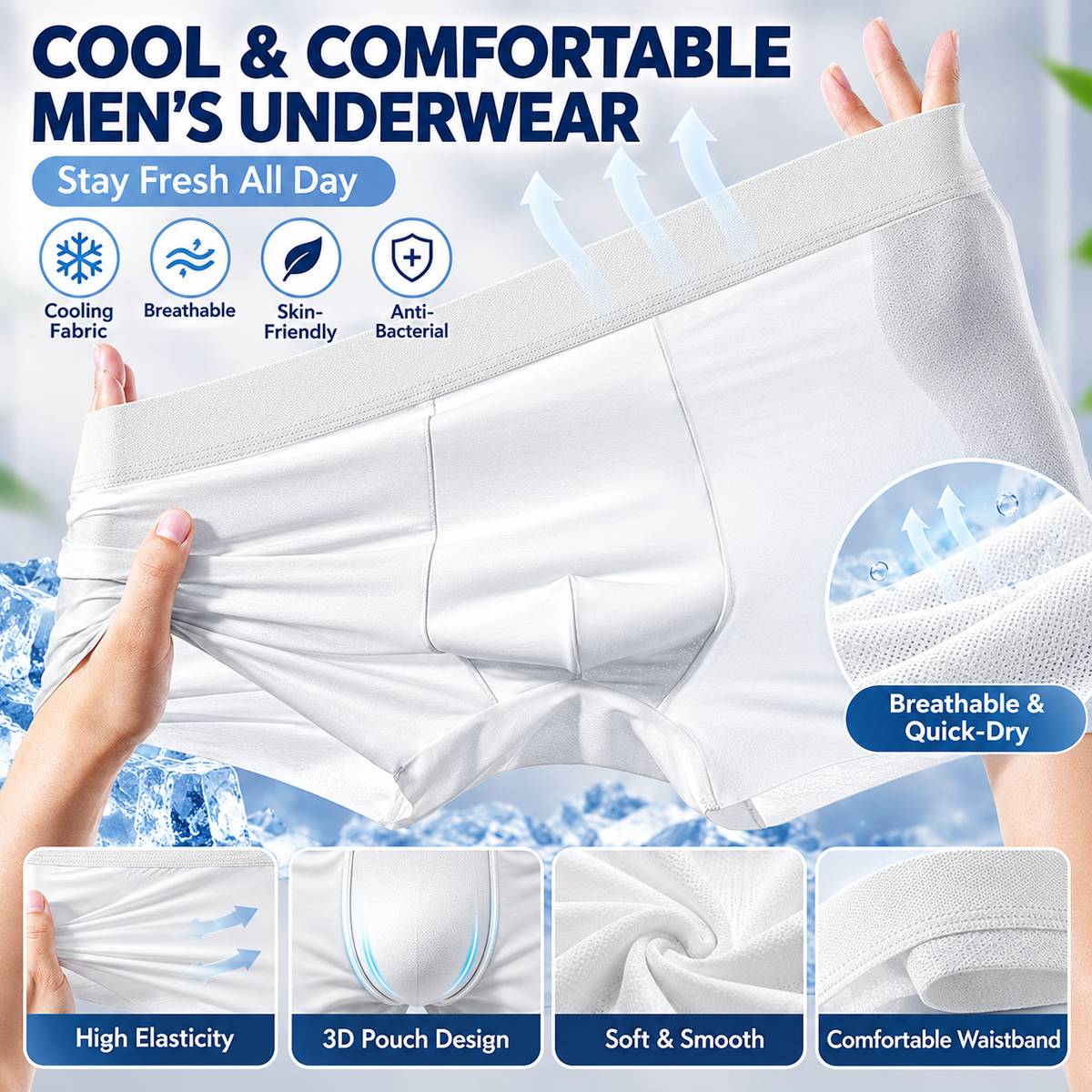Men's lightweight sheer underwear