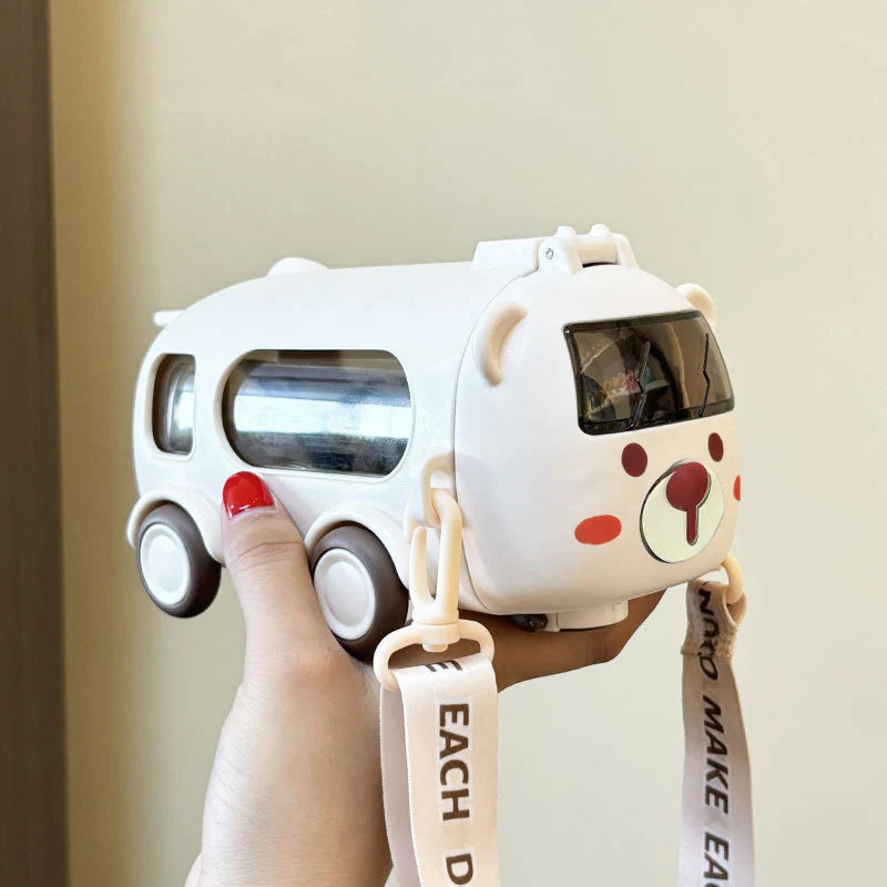 Summer school bus cup · fun & leakproof · kids love it
