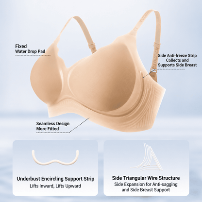 Fixed cup jelly bra