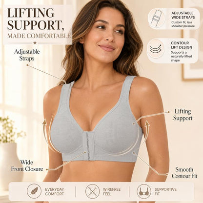 Women's Retro Wire-Free Push-Up Bra
