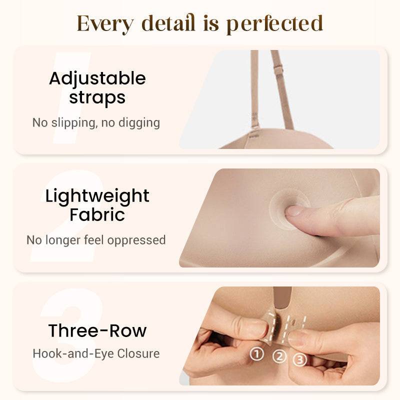 Seamless Front Fastening Bra With Adjustable Shoulder Straps